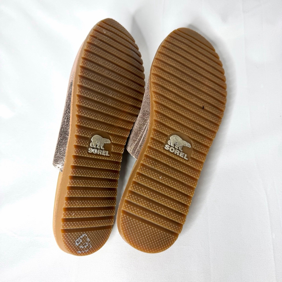 Sorel Rose Gold Metallic Mules Size 8.5 - Picture 4 of 5